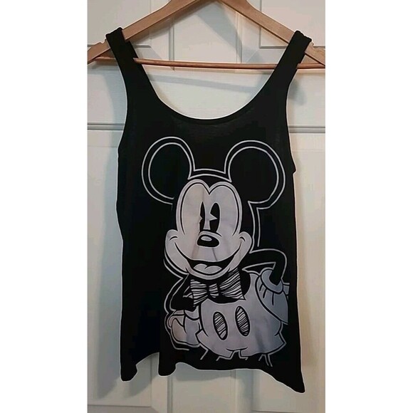 Disney Parks Womens XS Black Mickey Mouse Tank Open Back Layer Bow - Picture 3 of 10